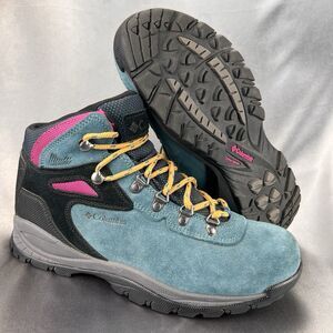Columbia Newton Ridge Women’s 9.5 Hiking Boots Waterproof Teal Pink BL4552-343